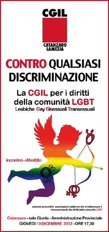  CGIL per i diritti della comunità LGBT Incontro/Dibattito a Catanzaro presso sala giunta dell'Amministrazione Provinciale