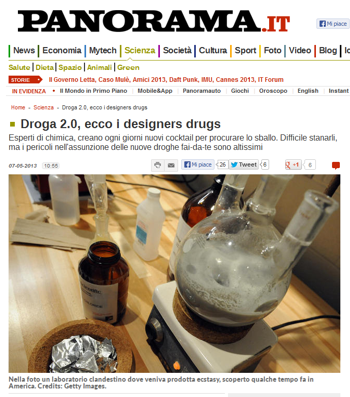 "Droga 2.0, ecco i designers drugs" di Panorama.it