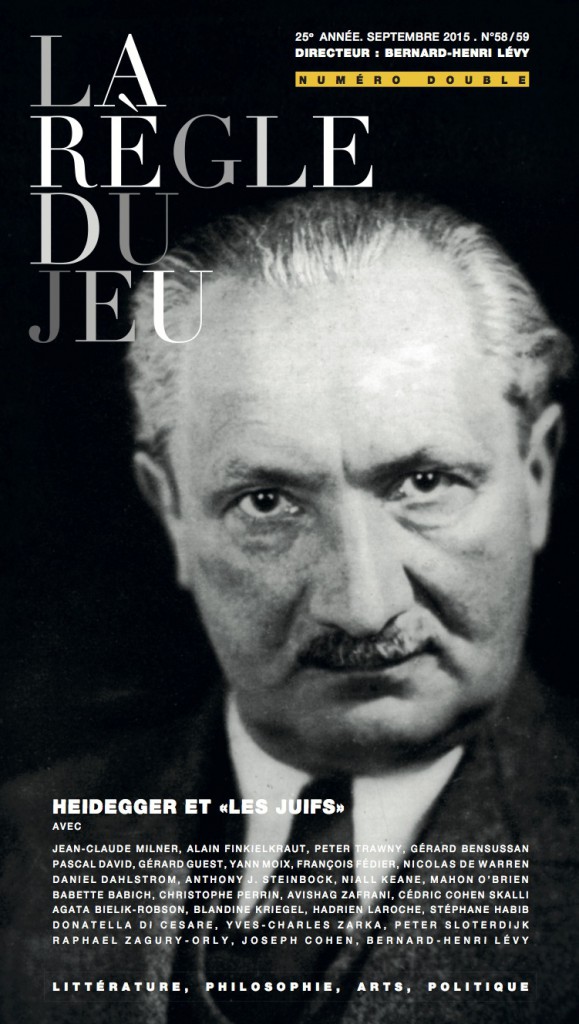 La Règle du jeu N° 58-59. Heidegger et « les juifs »