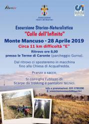Escursione storico-naturalistica "Colle dell'Infinito" - Monte Mancuso 28 aprile 2019