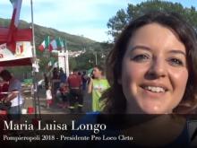Maria Luisa Longo, Presidente Pro Loco di Cleto - Pompieropoli 2018.