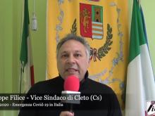 Intervista a Giuseppe Filice, Vice Sindaco di Cleto - #Coronavirusitalia