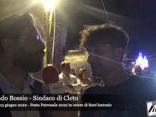 Armando Bossio, Sindaco di Cleto - Festeggiamenti in onore di Sant'Antonio