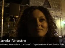  Carola Nicastro, Presidente dell'Associazione "La Piazza" - Cleto Festival 2018. Cleto (Cs).