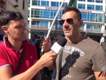 Manifestazione 18 Luglio 2016 Slp Cisl - Interviste di strada e intervento Enzo Cufari (SLP Cisl Calabria)