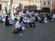 Clima? Parola ai cittadini (estratti a sorte) - Roma, 1 aprile 2021, Piazza Montecitorio - Flash mob