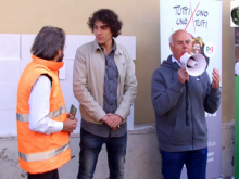 Elezioni 2017 Municipio Roma X - Sit in del PD davanti l'ex ufficio tecnico