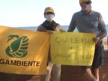 "Giù le mani dalle spiagge libere" - Flashmob organizzato dal Circolo Legambiente Terracina 12.06.20