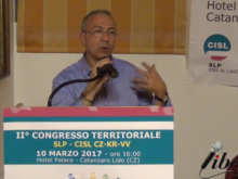 Intervento di Alfredo Santise. II° Congresso Territoriale SLP - CISL CZ-KR-VV
