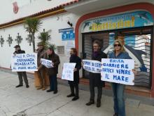 Sit-in del Comitato Mare X Tutti a Ostia davanti allo stabilimento Battistini - 19 gennaio 2019